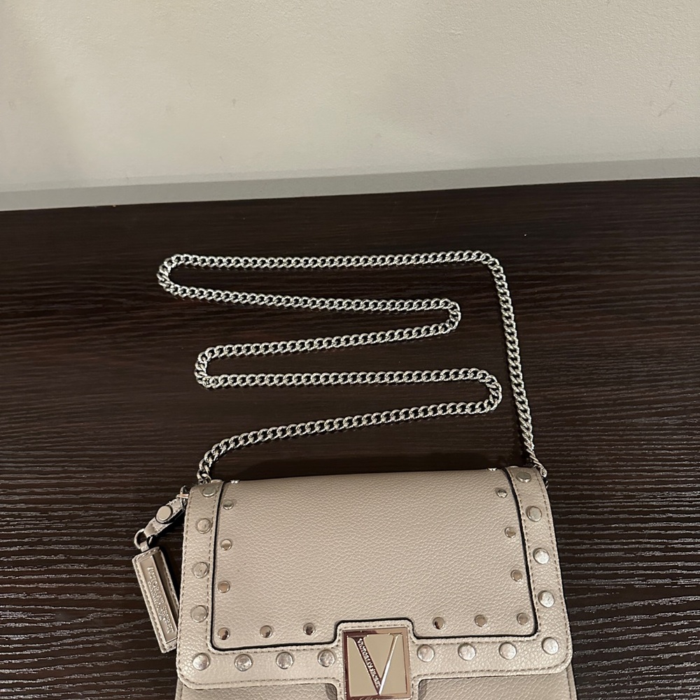 Victoria's Secret Gray Crossbody Bag with Chain